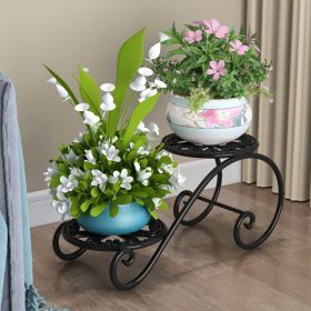 2-Tier Metal Plant Stand Storage Rack Shelf Flower Pot Holder Display Shelf