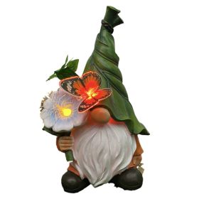 Solar Garden Outdoor Statues, Resin Gnome Statue Outdoor Decor