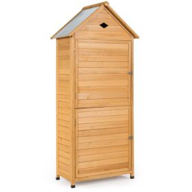 Wooden Outdoor Lockable Garden Tool Storage