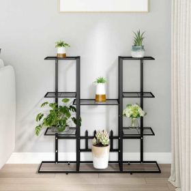 Flower Stand 37.2"x9.8"x35" Black Iron