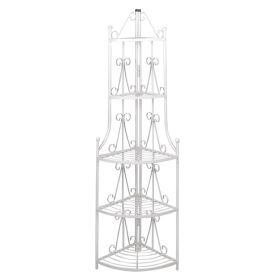 Corner Plant Rack White 14.2"x23.6"