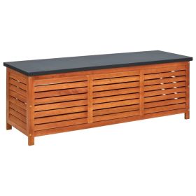 Patio Storage Box 59.1"x19.7"x21.7" Solid Eucalyptus Wood